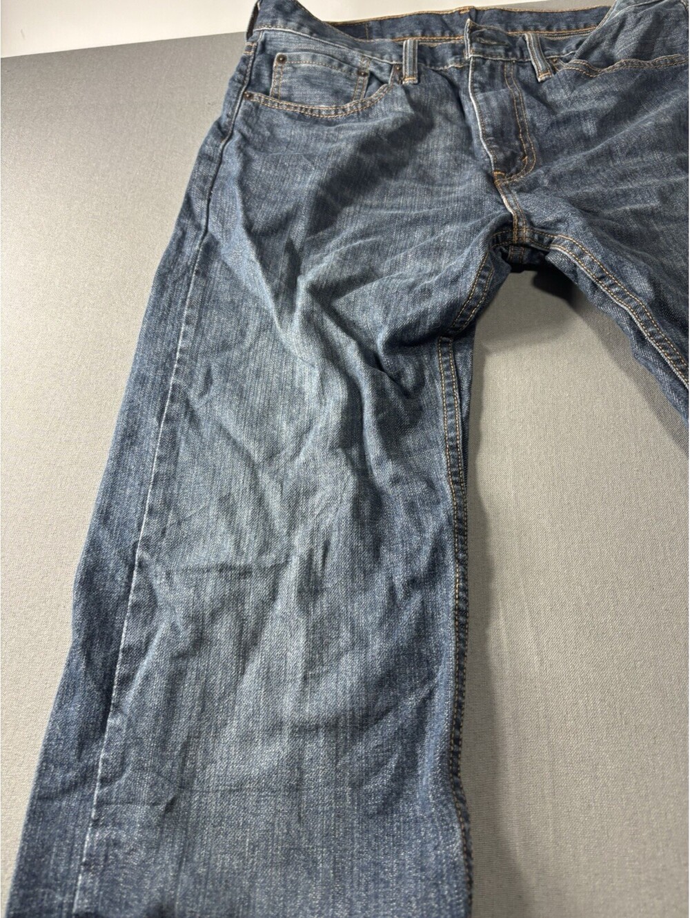Levis 505 Jeans Mens 32x30 Blue Regular Straight American Workwear Medium Denim - Picture 8 of 15